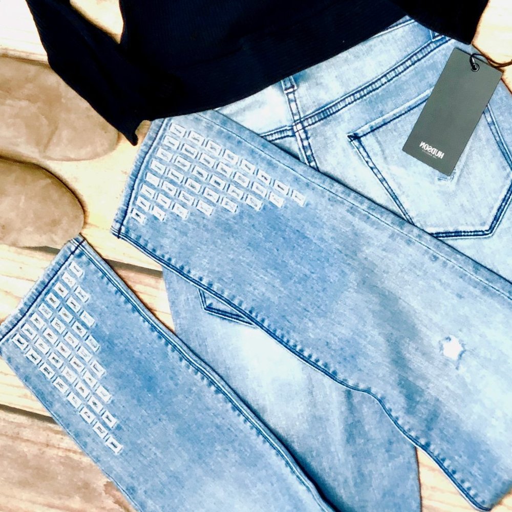 NWT $200 Hudson Jeans Laser Cut Classic Ankle